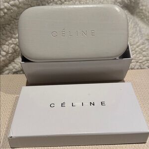 Celine white Leather case with box